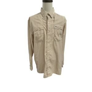 Bob Timberlake Men's Button down Top  Yellow Orange XLT  Tall Long Sleeve